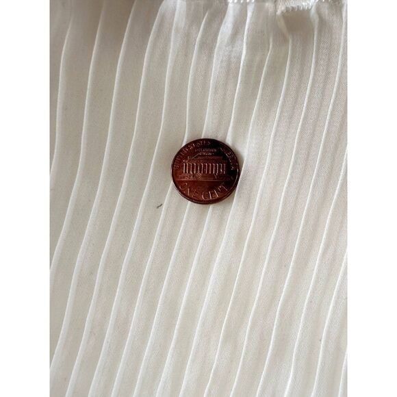 Disney D-Signed Ivory Cream Pleated Dress with Lace Sleeves size Juniors M - Picture 7 of 10